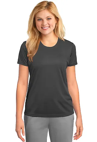 LPC380 Port & Company® Ladies Essential Performan Charcoal front view