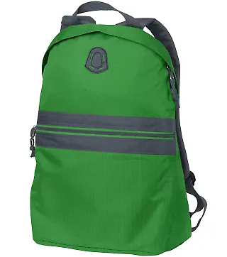 BG202 Port Authority® Nailhead Backpack Shamrk Grn/Smk front view
