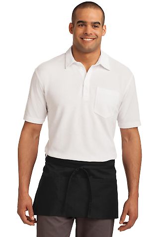 A702 Port Authority® Easy Care Waist Apron with S in Black front view