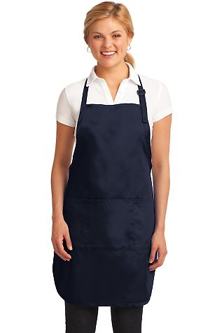 A703 Port Authority® Easy Care Full-Length Apron in Navy front view