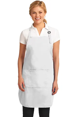 A703 Port Authority® Easy Care Full-Length Apron  White front view