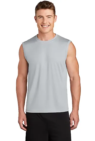 ST352 Sport-Tek Sleeveless Competitor™ Tee Silver front view