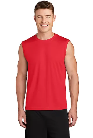 ST352 Sport-Tek Sleeveless Competitor™ Tee True Red front view