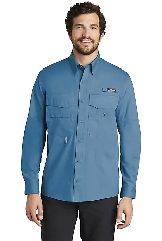 EB606 Eddie Bauer® - Long Sleeve Fishing Shirt Blue Gill front view