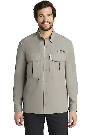 EB600 Eddie Bauer® - Long Sleeve Performance Fish Driftwood front view