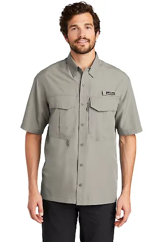 EB602 Eddie Bauer® - Short Sleeve Performance Fis Driftwood front view