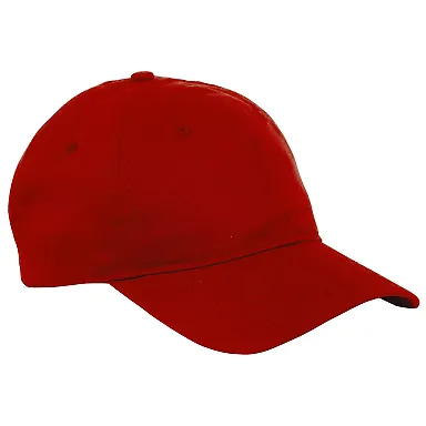 Big Accessories BX880 6-Panel Unstructured Hat RED front view