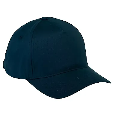 BX034 Big Accessories 5-Panel Brushed Twill Cap NAVY front view