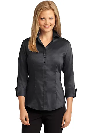 RH69 Red House® Ladies 3/4-Sleeve Nailhead Non-Ir Black front view