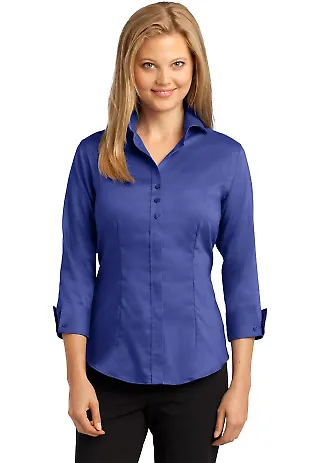 RH69 Red House® Ladies 3/4-Sleeve Nailhead Non-Ir Medit Blue front view