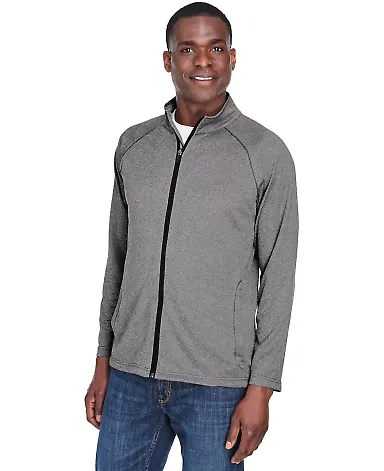 DG420 Devon & Jones Men's Stretch Tech-Shell?Compa DK GREY HEATHER front view