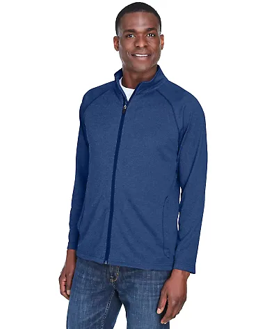 DG420 Devon & Jones Men's Stretch Tech-Shell?Compa FRENCH BLUE HTHR front view