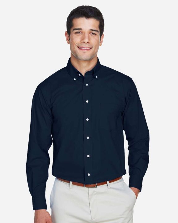 D620 Devon & Jones Men's Crown Collection Solid Br in Navy