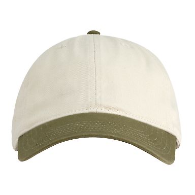econscious EC7000 Organic Twill Dad Hat in Oyster/ jungle front view