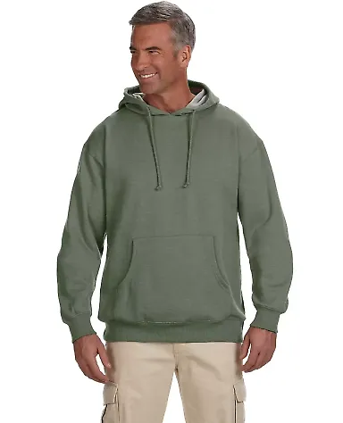 EC5570 econscious 7 oz. Organic/Recycled Heathered MILITARY GREEN front view