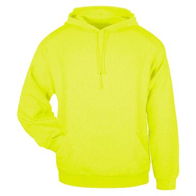 1254 Badger - Hooded Sweatshirt in Safety yellow front view