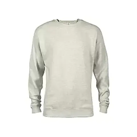 DELTA APPAREL 99100 9 OZ FLEECE CREW in Oatmeal heather zzy front view