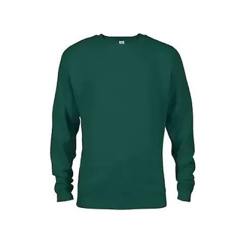 DELTA APPAREL 99100 9 OZ FLEECE CREW in Forest v3h front view