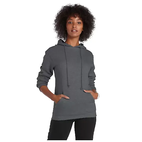 Delta Apparel 99200  Adult Unisex Heavyweight Flee in Charcoal heather front view