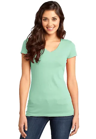 DT6501 District® - Juniors Very Important Tee® V Mint front view