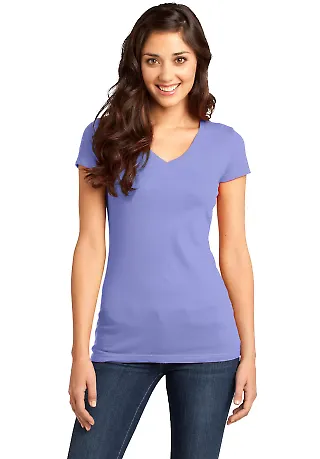 DT6501 District® - Juniors Very Important Tee® V True Violet front view