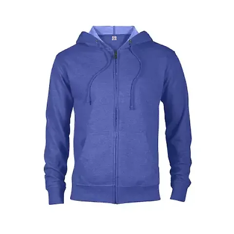 97300 Adult Unisex French Terry Zip Hoodie in Royal heather hn9 front view