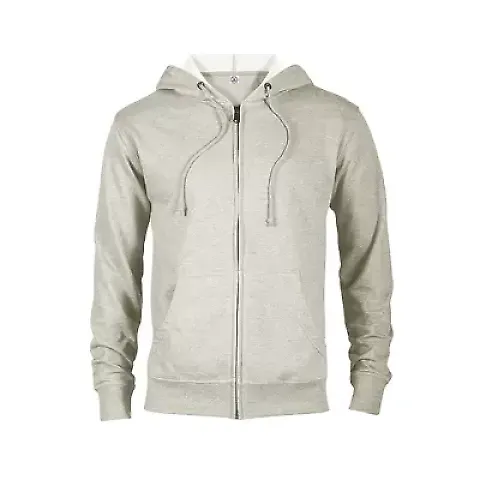 97300 Adult Unisex French Terry Zip Hoodie in Oatmeal heather hxa front view
