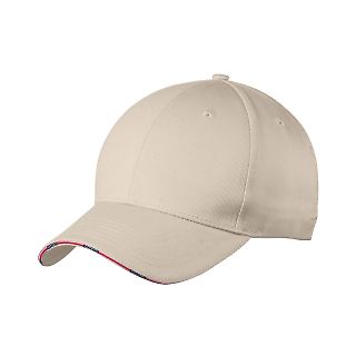 C829 Port Authority® Americana Flag Sandwich Cap in Oyster front view