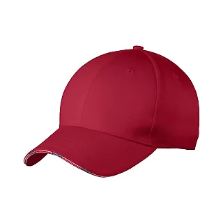 C829 Port Authority® Americana Flag Sandwich Cap Deep Red front view