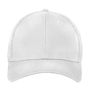 NE1020 New Era® - Stretch Mesh Cap in White/white front view