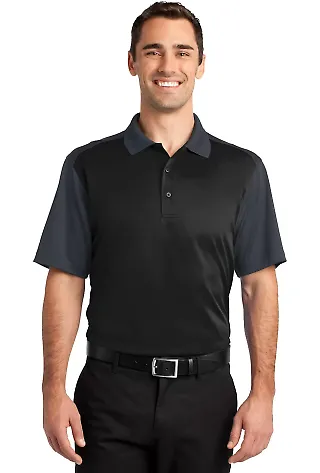 CS417 CornerStone® Select Snag-Proof Blocked Polo Black/Charcoal front view
