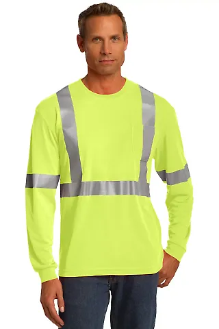 CS401LS CornerStone® ANSI 107 Class 2 Long Sleeve Safety Yellow front view