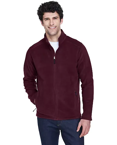 88190 Core 365 Journey Men's Fleece Jackets BURGUNDY front view