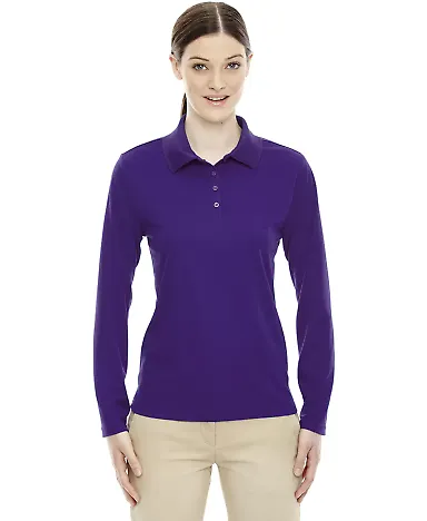 78192 Core 365 Pinnacle Ladies' Performance Long S CAMPUS PURPLE front view