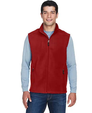 88191 Core 365 Journey  Men's Fleece Vest CLASSIC RED front view