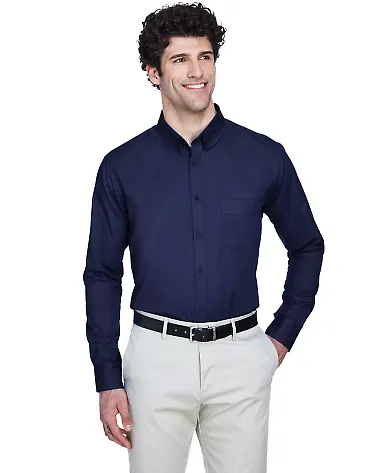 88193 Core 365 Operate Men's Long Sleeve Twill Sh CLASSIC NAVY front view