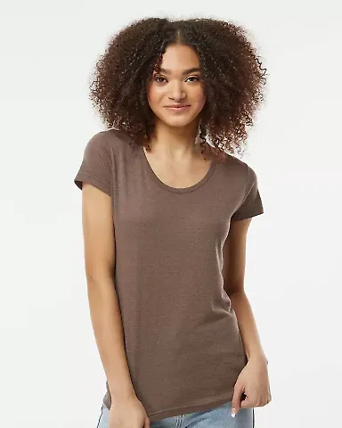 253 Tultex Ladies' Tri-Blend Tee with a Tear-Away  in Mocha tri blend front view