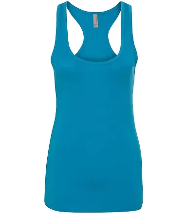 Next Level 6633 The Jersey Racerback Tank TURQUOISE front view