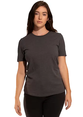 HC1025 Womens Cotton Crew Neck Tee Charcoal Heather front view
