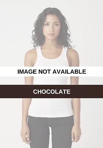 LC7703 Cotton Heritage Juniors Ribbed Tank Chocolate front view