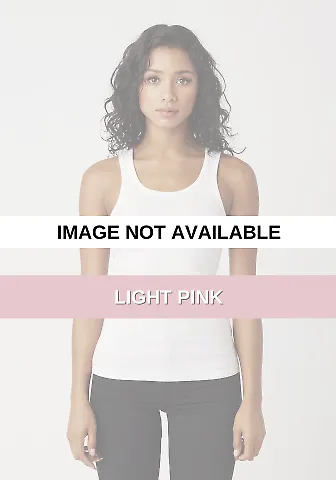 LC7703 Cotton Heritage Juniors Ribbed Tank Light Pink front view