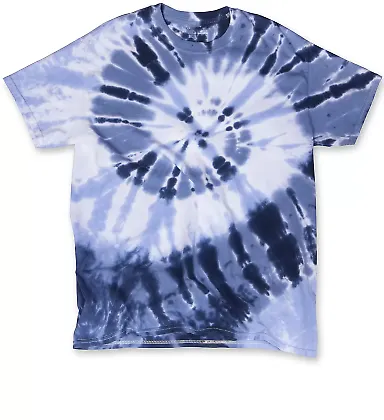 56 Dyenomite Tie-Dye Adult Typhoon Tee  in Navy/ columbia front view