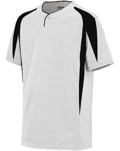 Augusta Sportswear 1545 Flyball Jersey White/ Black front view