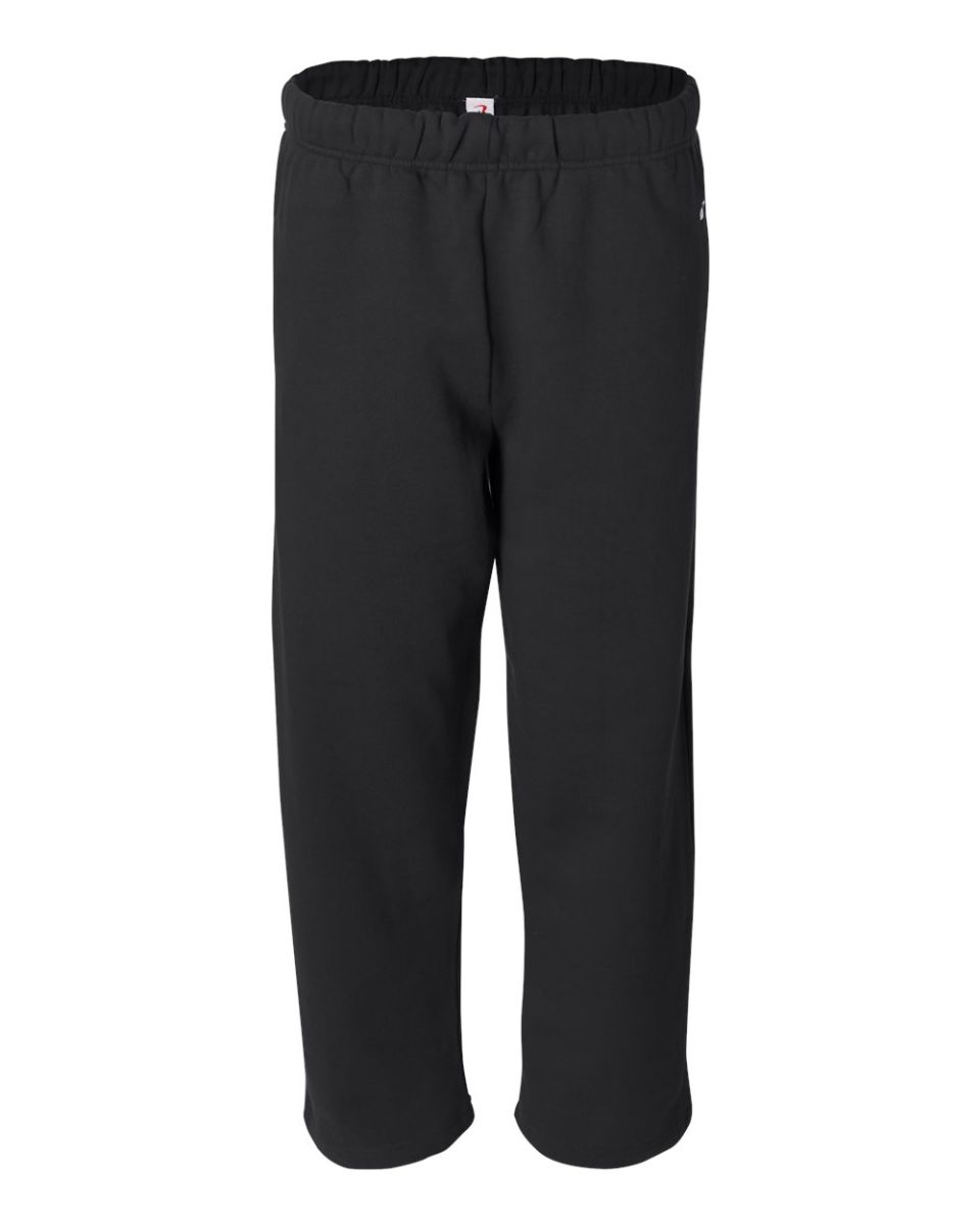 open bottom fleece pants