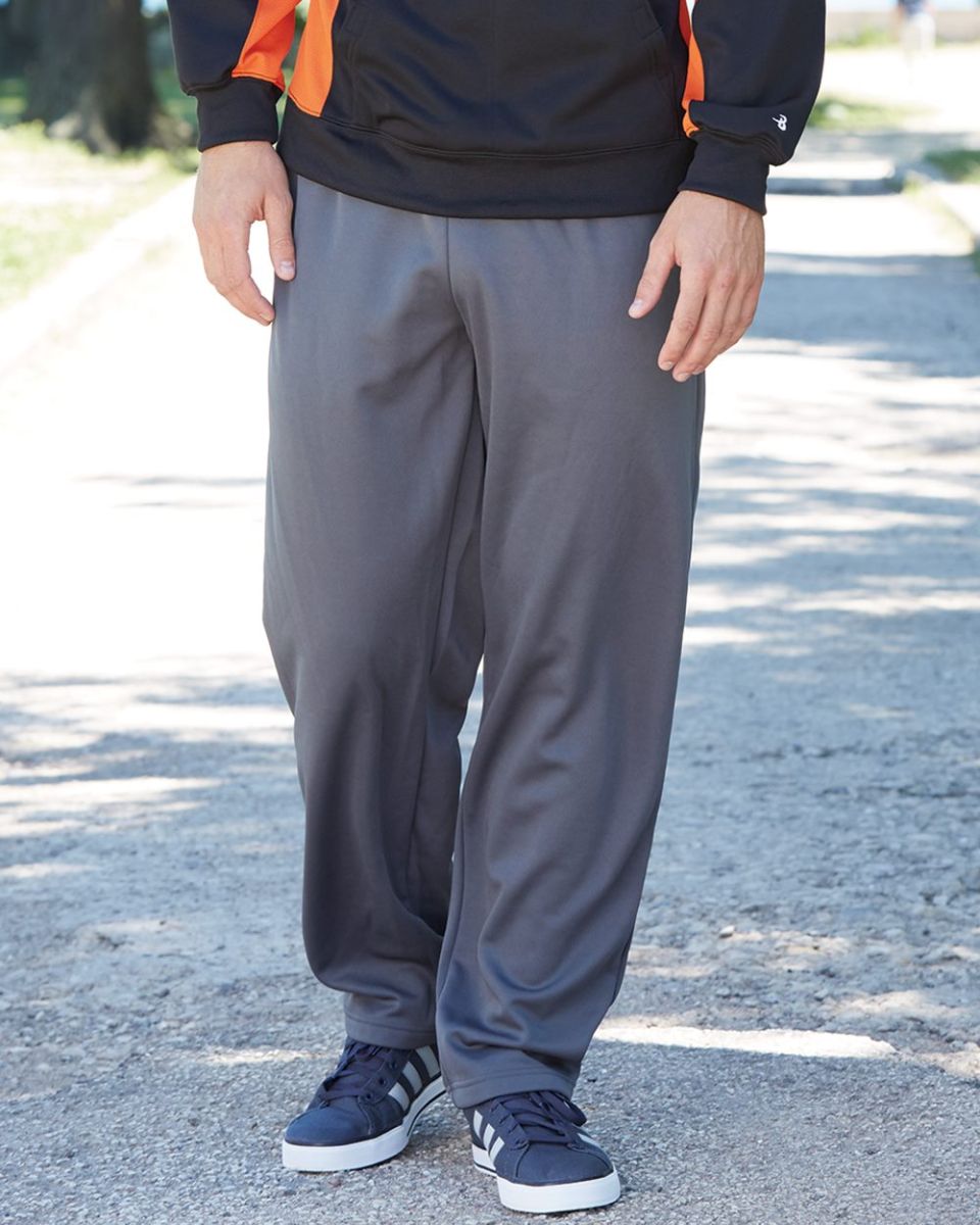 open bottom fleece pants