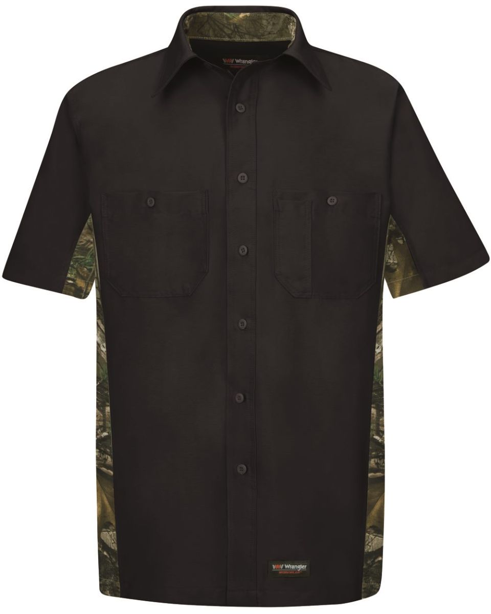 Wrangler WS40 Short Sleeve Camo Shirt front view