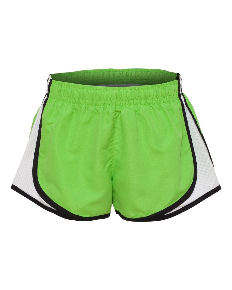 girls white running shorts