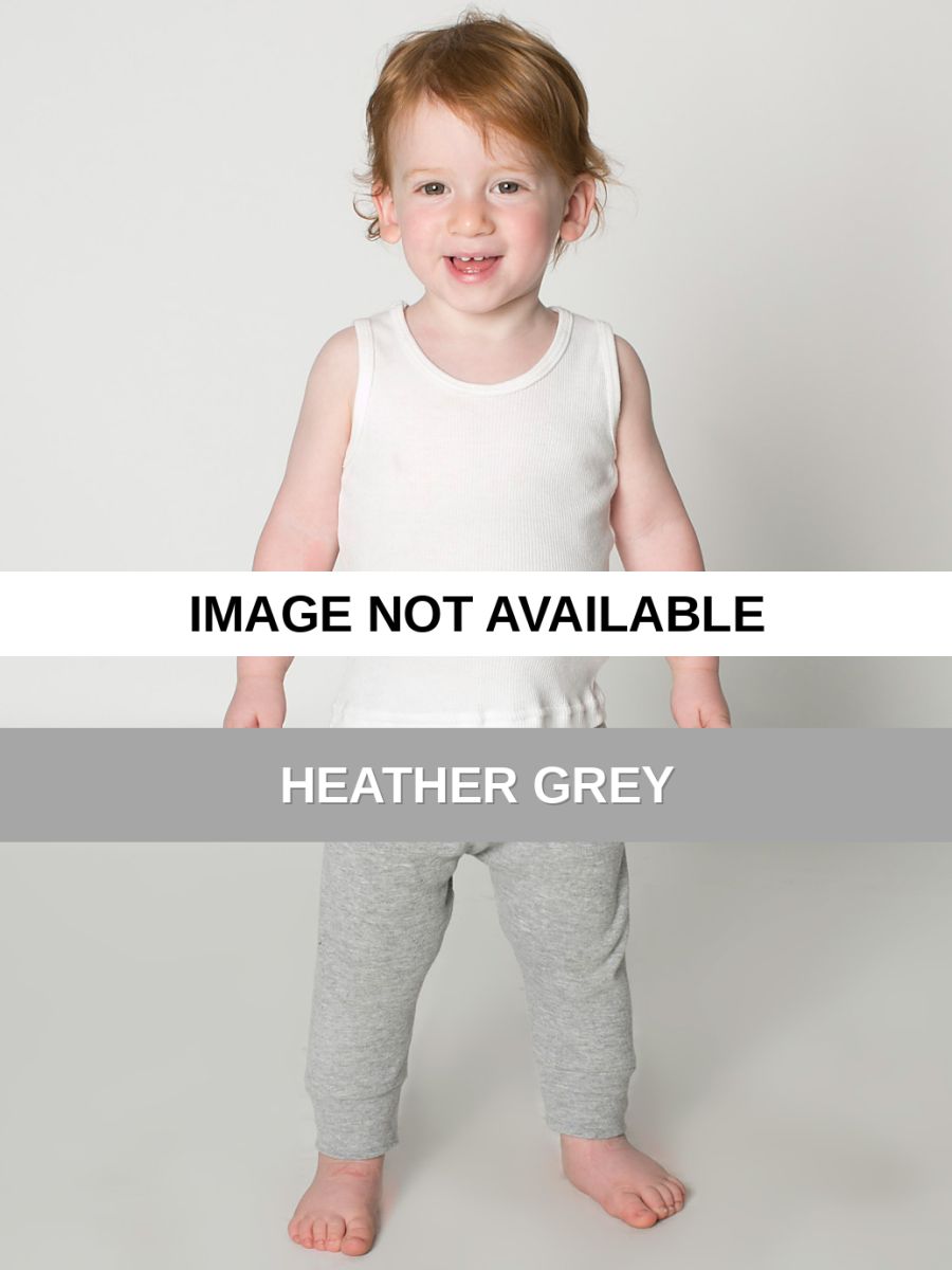4028 American Apparel Infant Baby Rib Legging Heather Grey front view