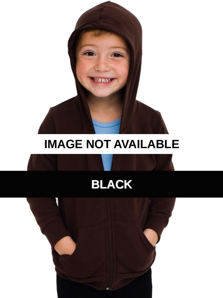 5197 American Apparel Toddler Fleece Raglan Zip-Up Black front view