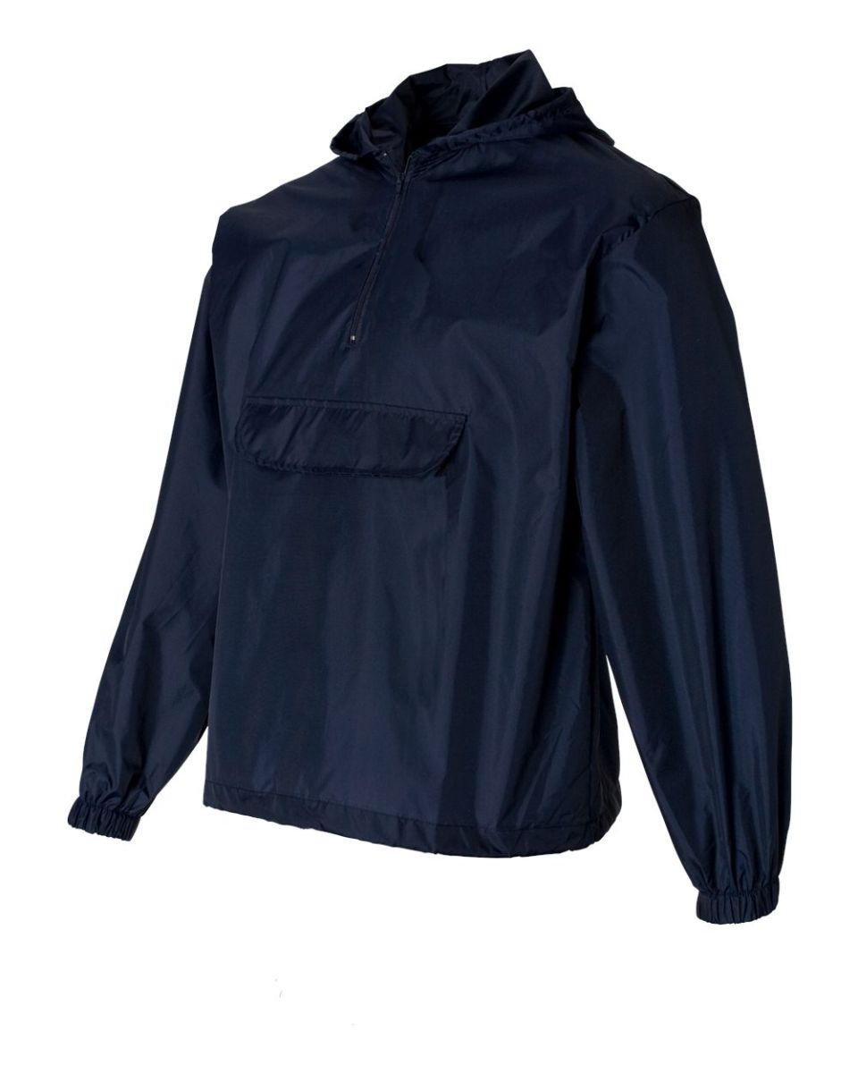 Augusta Sportswear Packable Half-Zip Pullover Jacket 3130 S-2XL Hooded Rain Coat 